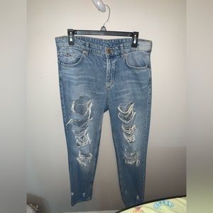 Boyfriend high waisted jeans